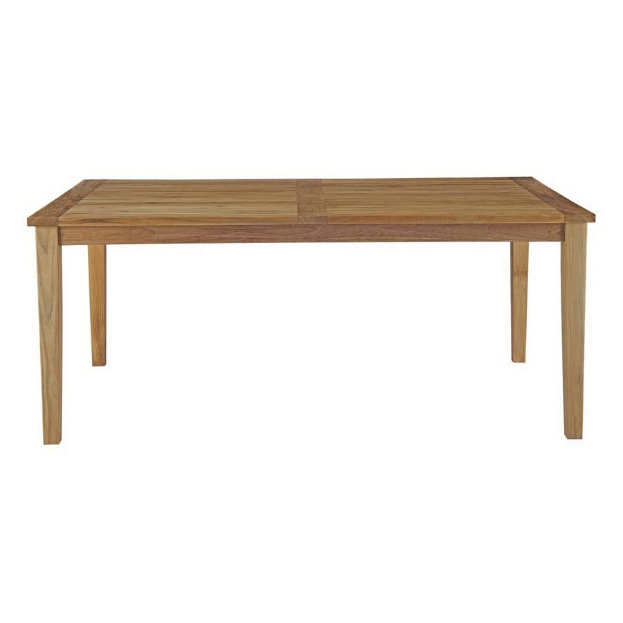 Cove 72" Outdoor Patio Teak Dining Table in Natural