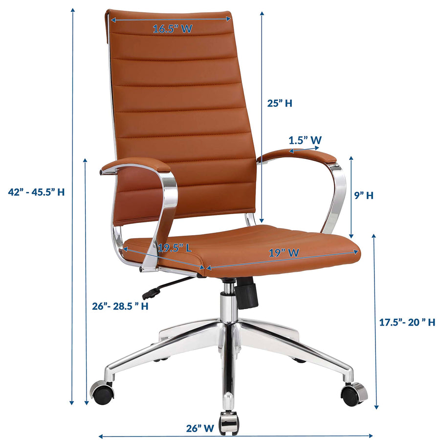 Vanilla Highback Office Chair in Terracotta