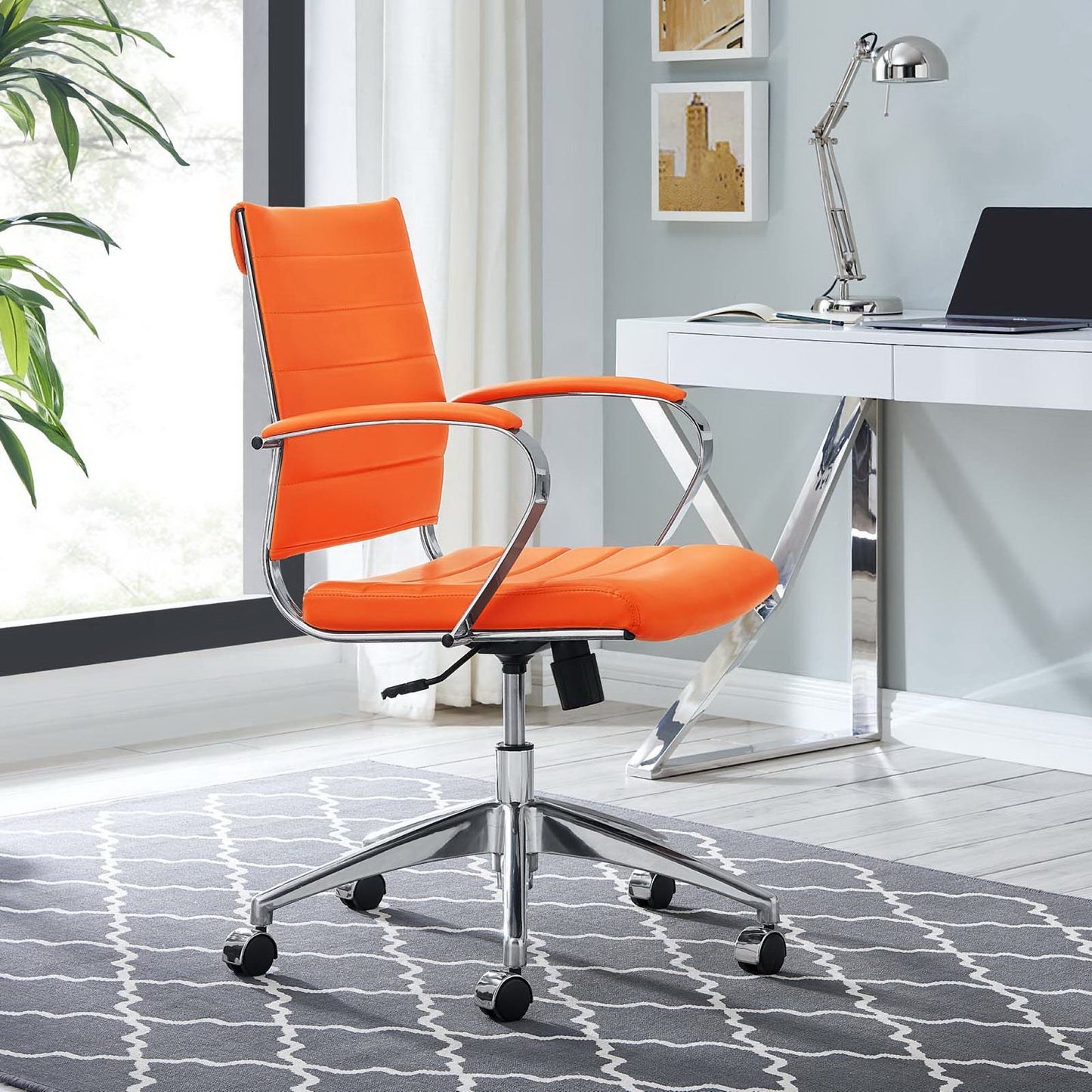 Vanilla Mid Back Office Chair in Orange