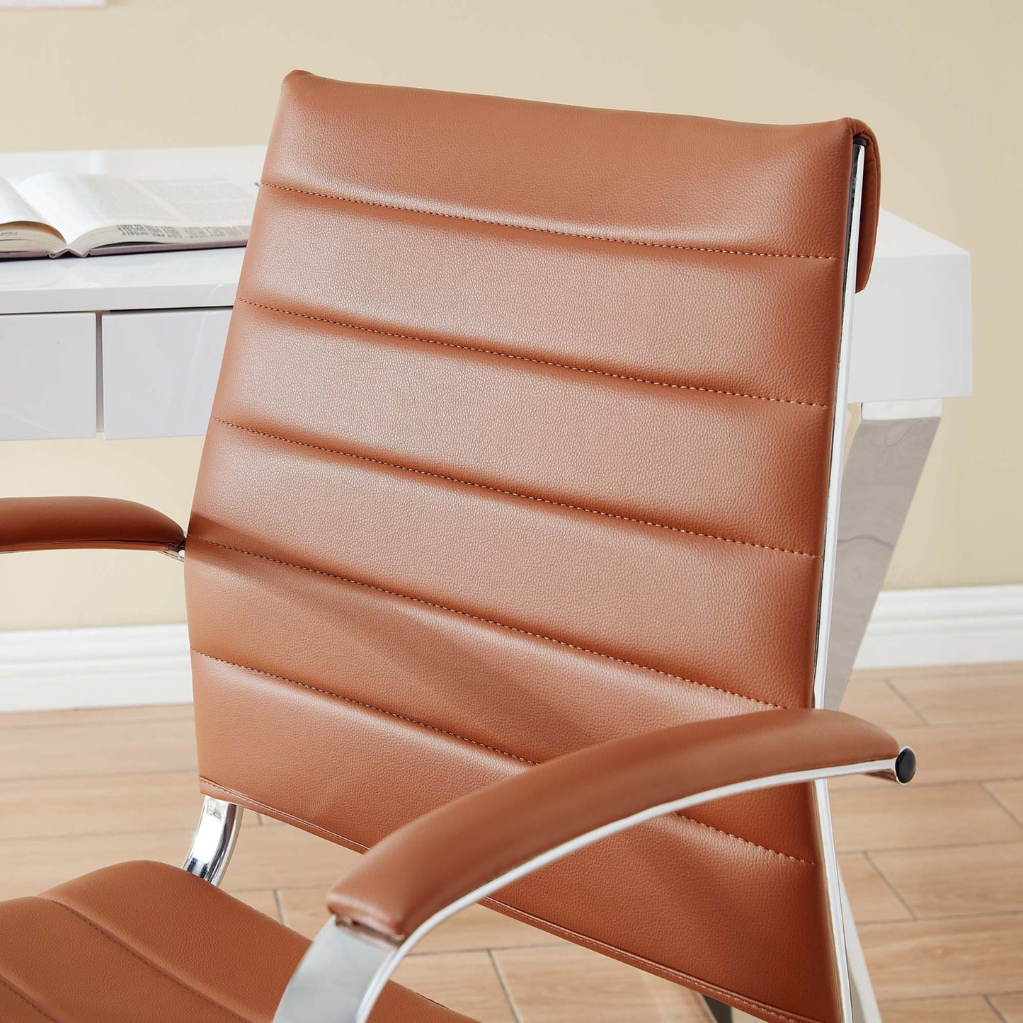 Vanilla Mid Back Office Chair in Terracotta