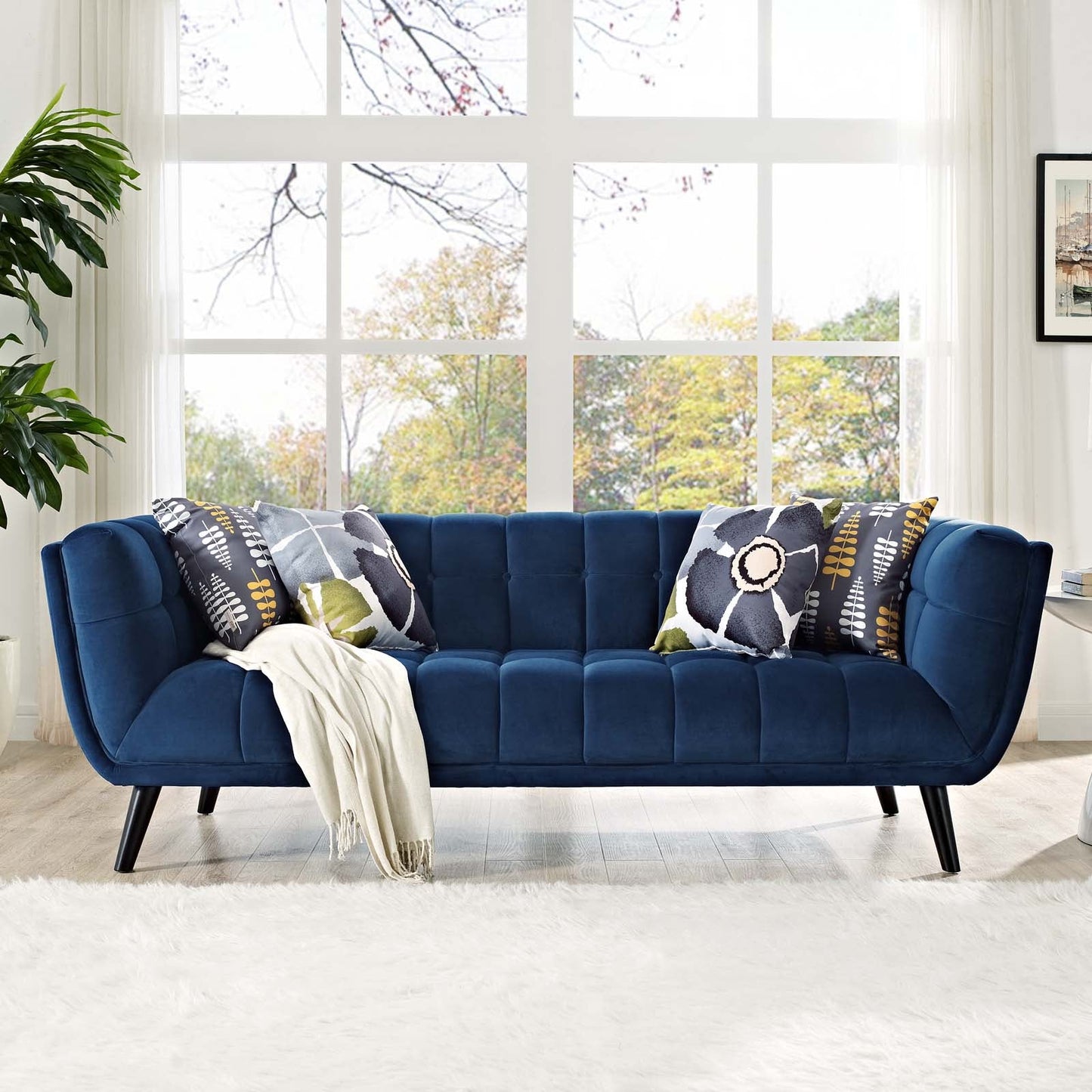 Bestow Performance Velvet Sofa by Furniture for America