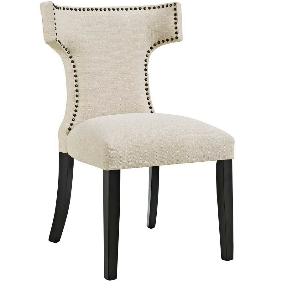 Spire Fabric Dining Side Chair Set of 2 in Beige