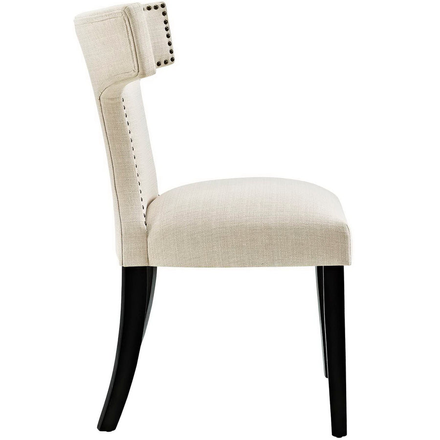 Spire Fabric Dining Side Chair Set of 2 in Beige