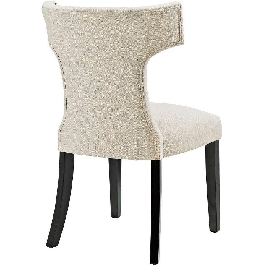 Spire Fabric Dining Side Chair Set of 2 in Beige