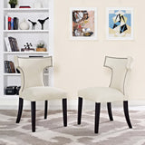 Spire Fabric Dining Side Chair Set of 2 in Beige