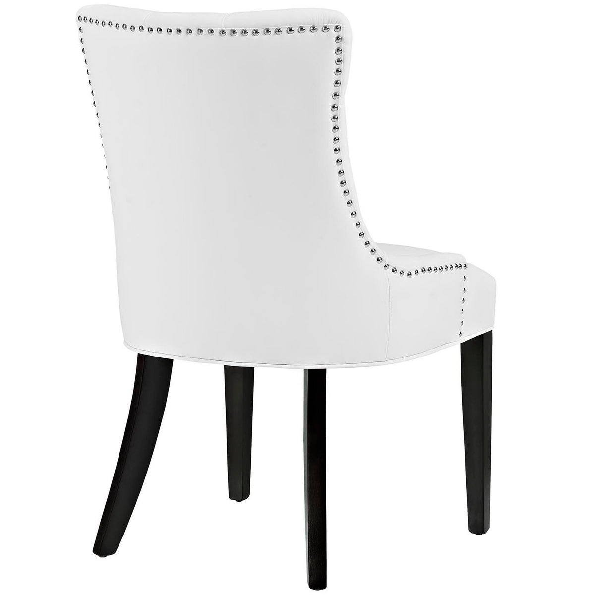 Regent Vinyl Dining Side Chair Set of 2 in White