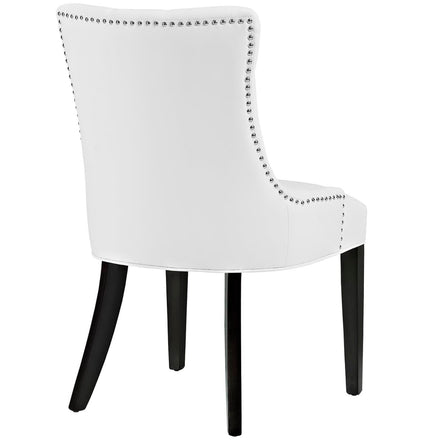 Regent Vinyl Dining Side Chair Set of 2 in White