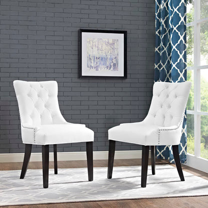 Regent Vinyl Dining Side Chair Set of 2 by Furniture for America