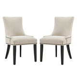 Vista Fabric Dining Side Chair Set of 2 in Beige