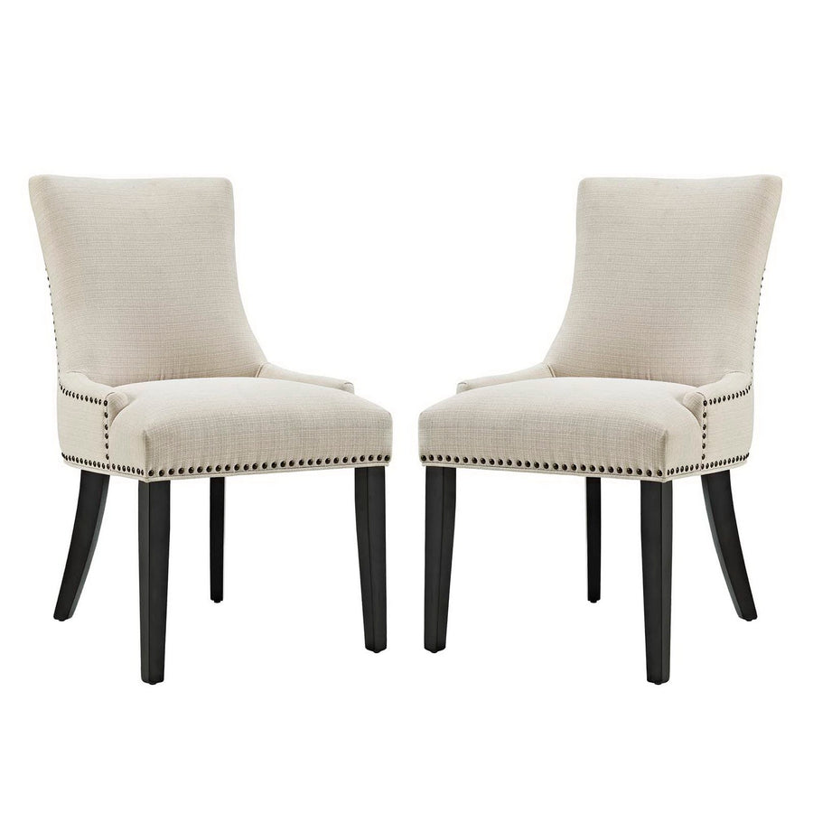 Vista Fabric Dining Side Chair Set of 2 in Beige