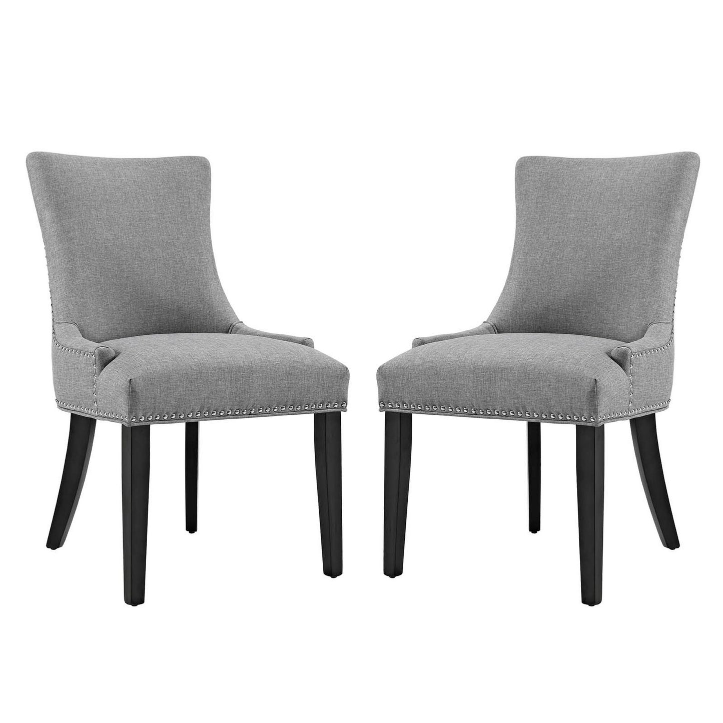 Marquis Fabric Dining Side Chair Set of 2 by Furniture For America