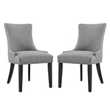 Vista Fabric Dining Side Chair Set of 2 in Light Gray