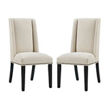 Lyra Fabric Dining Chair Set of 2 in Beige
