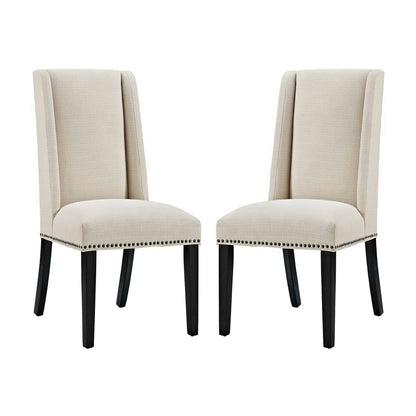 Baron Fabric Dining Chair Set of 2 by Furniture For America