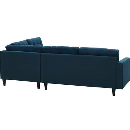 Empress 2 Piece Upholstered Fabric Right Facing Bumper Sectional by Furniture for America