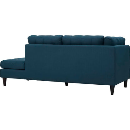 Empress 2 Piece Upholstered Fabric Right Facing Bumper Sectional by Furniture for America