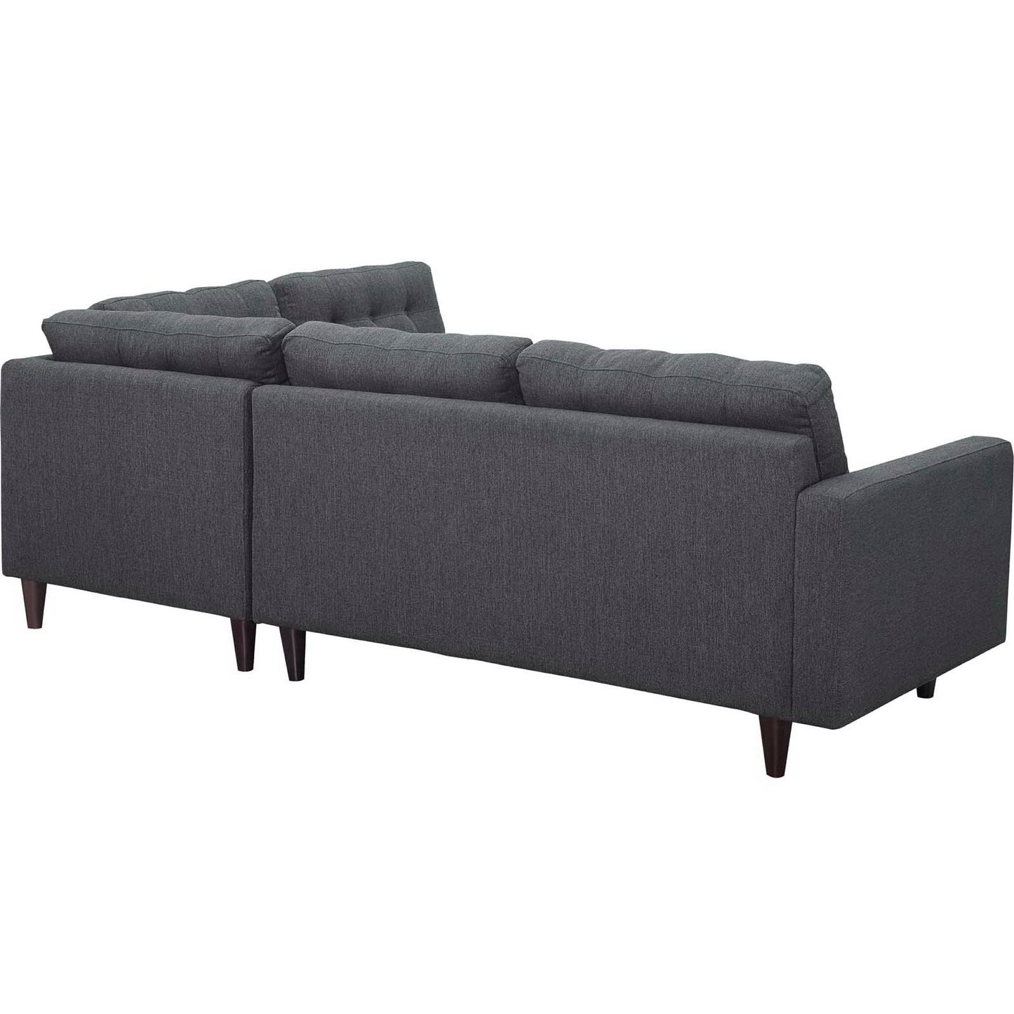 Empress 2 Piece Upholstered Fabric Right Facing Bumper Sectional by Furniture for America