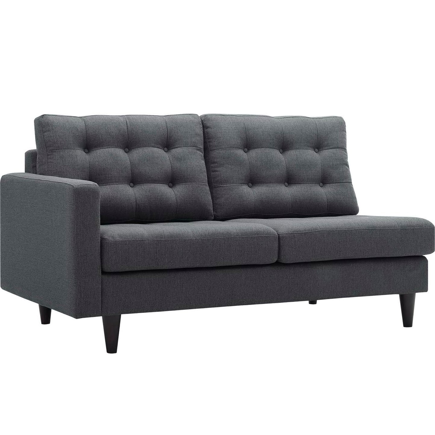 Empress 2 Piece Upholstered Fabric Right Facing Bumper Sectional by Furniture for America