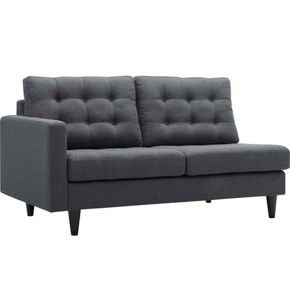 Empress 2 Piece Upholstered Fabric Right Facing Bumper Sectional by Furniture for America