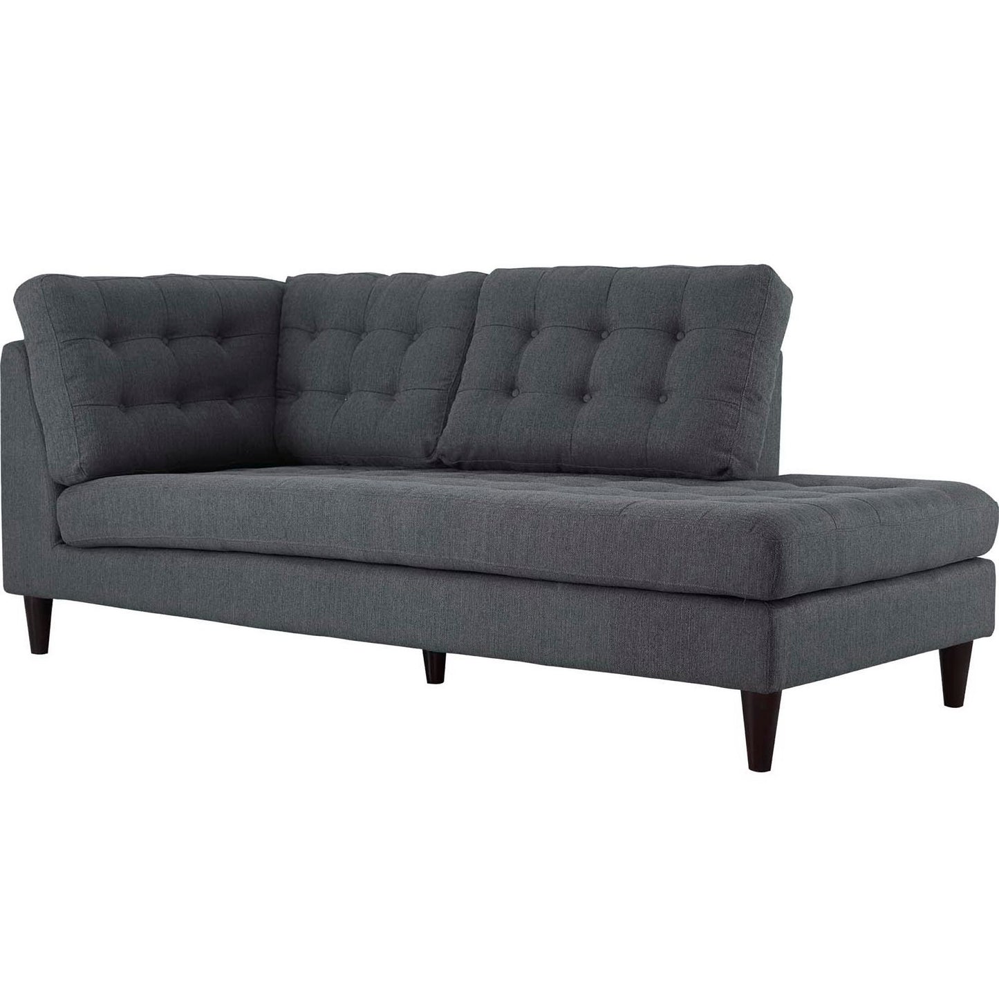 Empress 2 Piece Upholstered Fabric Right Facing Bumper Sectional by Furniture for America