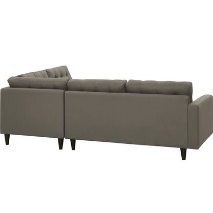 Empress 2 Piece Upholstered Fabric Right Facing Bumper Sectional by Furniture for America