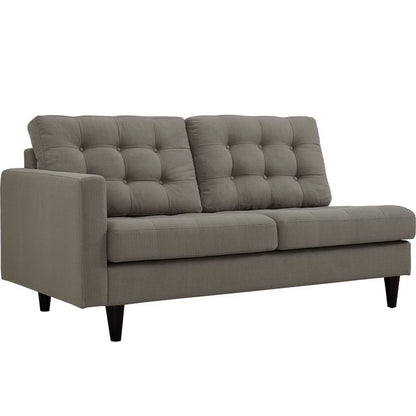 Empress 2 Piece Upholstered Fabric Right Facing Bumper Sectional by Furniture for America