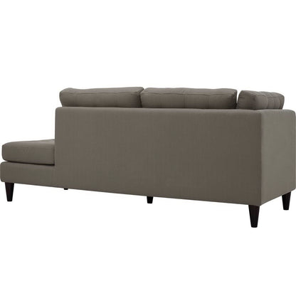 Empress 2 Piece Upholstered Fabric Right Facing Bumper Sectional by Furniture for America