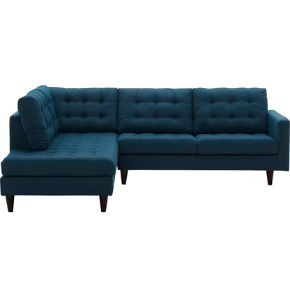 Empress 2 Piece Upholstered Fabric Left Facing Bumper Sectional by Furniture for America
