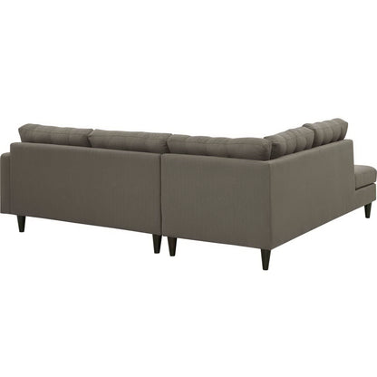 Empress 2 Piece Upholstered Fabric Left Facing Bumper Sectional by Furniture for America