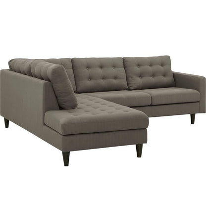 Empress 2 Piece Upholstered Fabric Left Facing Bumper Sectional by Furniture for America