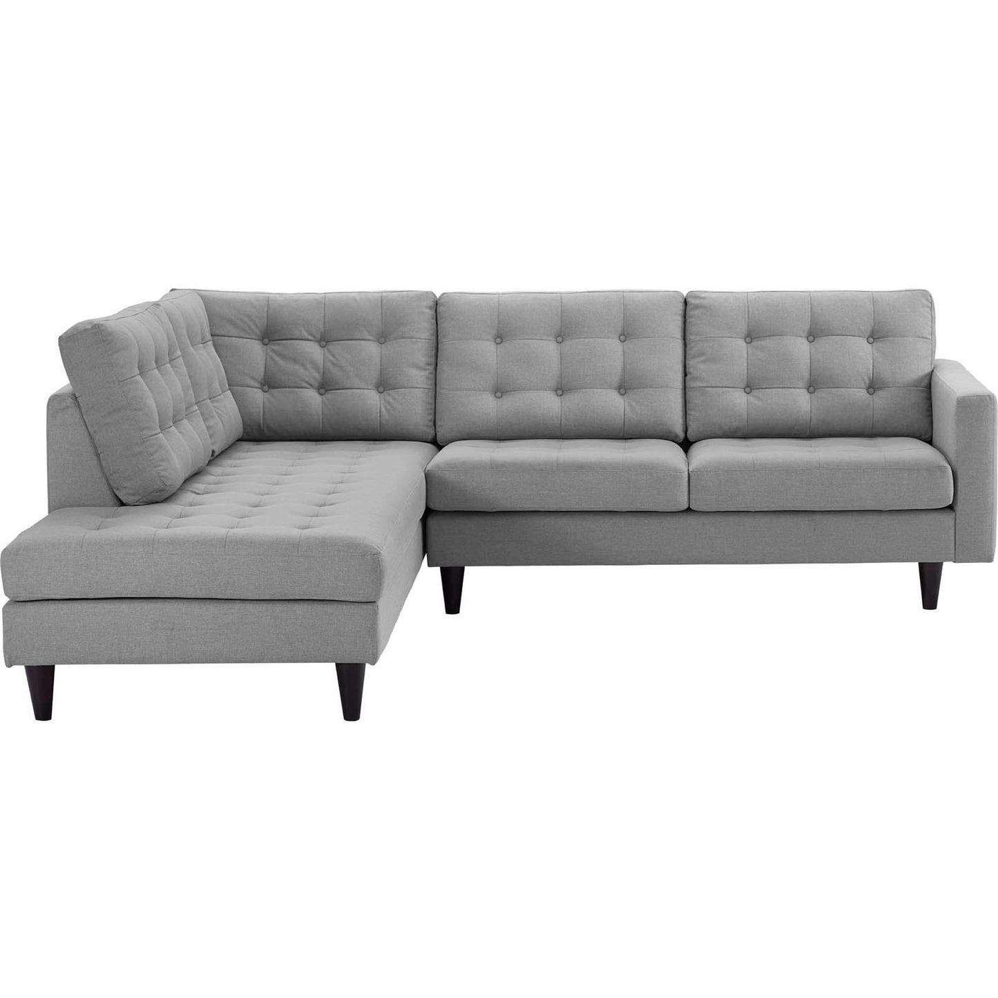 Empress 2 Piece Upholstered Fabric Left Facing Bumper Sectional by Furniture for America