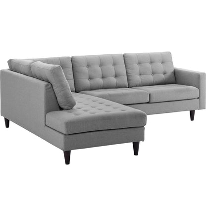 Empress 2 Piece Upholstered Fabric Left Facing Bumper Sectional by Furniture for America
