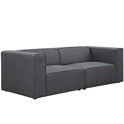 Mingle 2 Piece Upholstered Fabric Sectional Sofa Set by Furniture for America