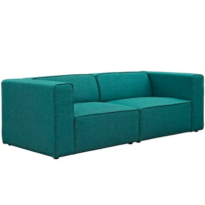 Mingle 2 Piece Upholstered Fabric Sectional Sofa Set by Furniture for America