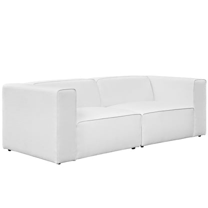Mingle 2 Piece Upholstered Fabric Sectional Sofa Set by Furniture for America