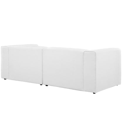 Mingle 2 Piece Upholstered Fabric Sectional Sofa Set by Furniture for America