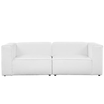 Mingle 2 Piece Upholstered Fabric Sectional Sofa Set by Furniture for America