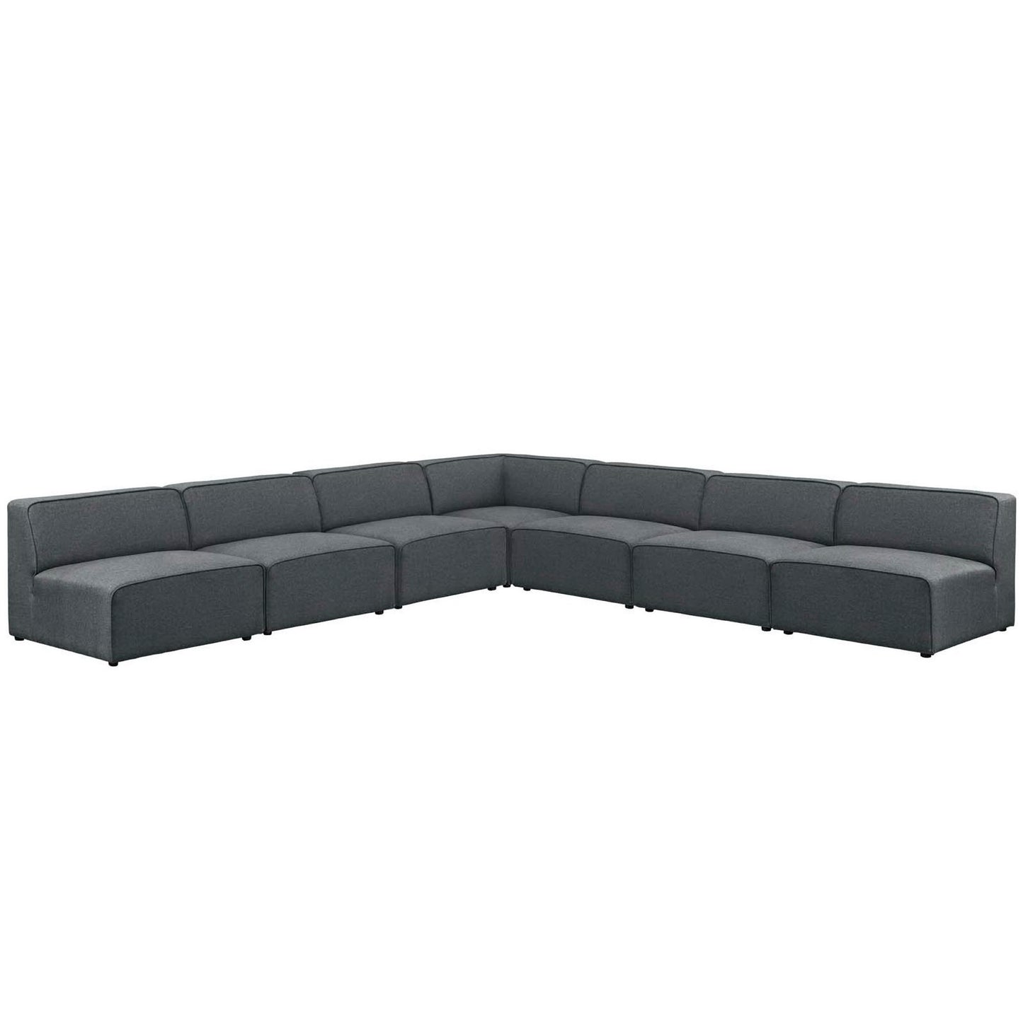 Mingle 7 Piece Upholstered Fabric Sectional Sofa Set by Furniture for America