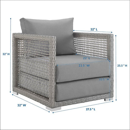 Aura Rattan Outdoor Patio Armchair by Furniture For America