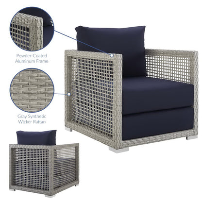 Aura Rattan Outdoor Patio Armchair by Furniture For America