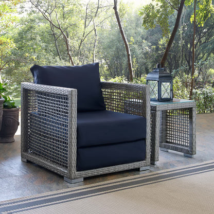 Aura Rattan Outdoor Patio Armchair by Furniture For America