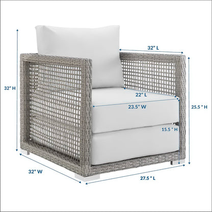 Aura Rattan Outdoor Patio Armchair by Furniture For America