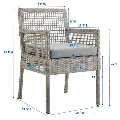Aura 7 Piece Outdoor Patio Wicker Rattan Set by Furniture For America