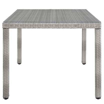 Aura 68" Outdoor Patio Wicker Rattan Dining Table by Furniture For America