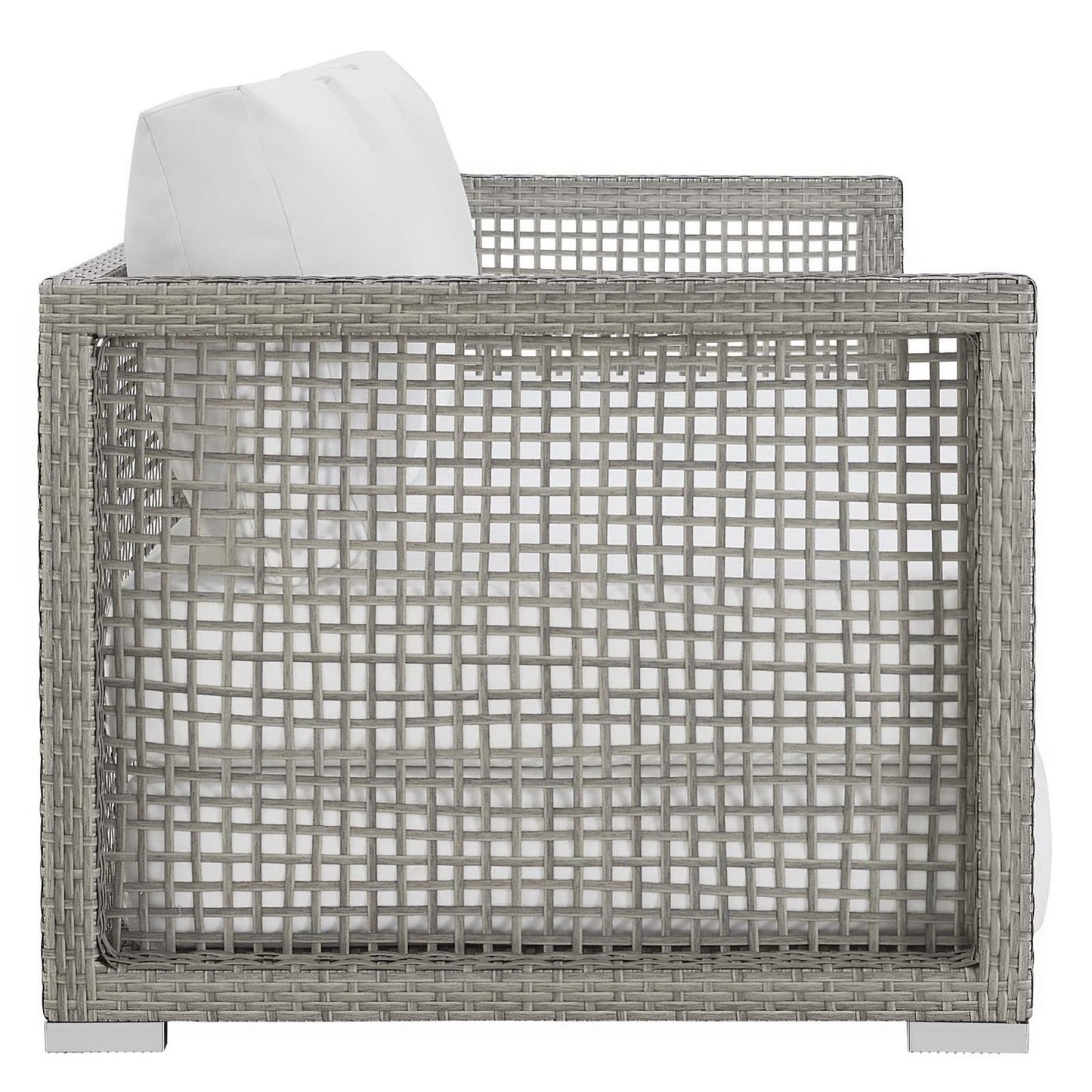 Aura Outdoor Patio Wicker Rattan Sofa by Furniture For America
