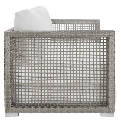 Aura Outdoor Patio Wicker Rattan Sofa by Furniture For America