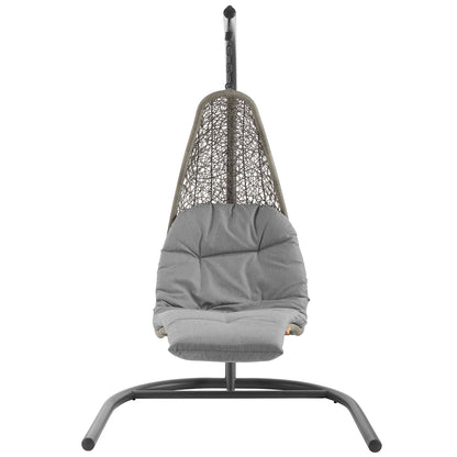 Landscape Hanging Chaise Lounge Outdoor Patio Swing Chair by Furniture For America