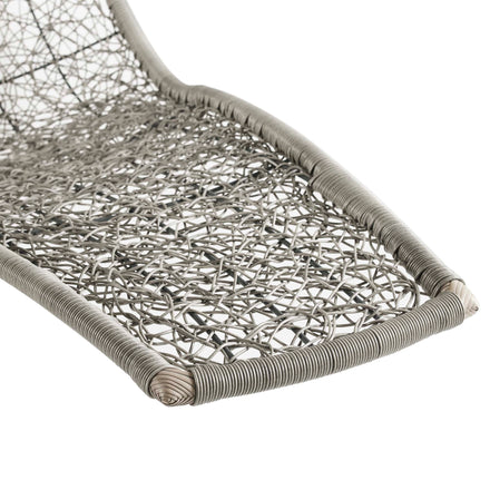 Landscape Hanging Chaise Lounge Outdoor Patio Swing Chair in Light Gray Gray