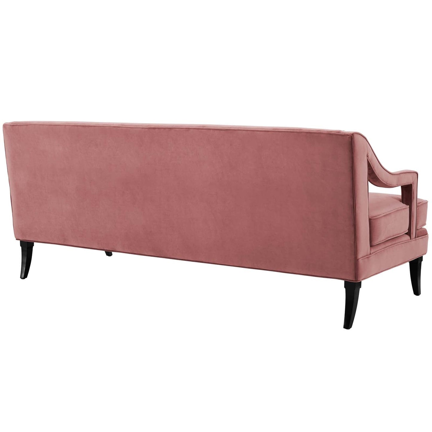 Concur Button Tufted Performance Velvet Sofa by Furniture for America