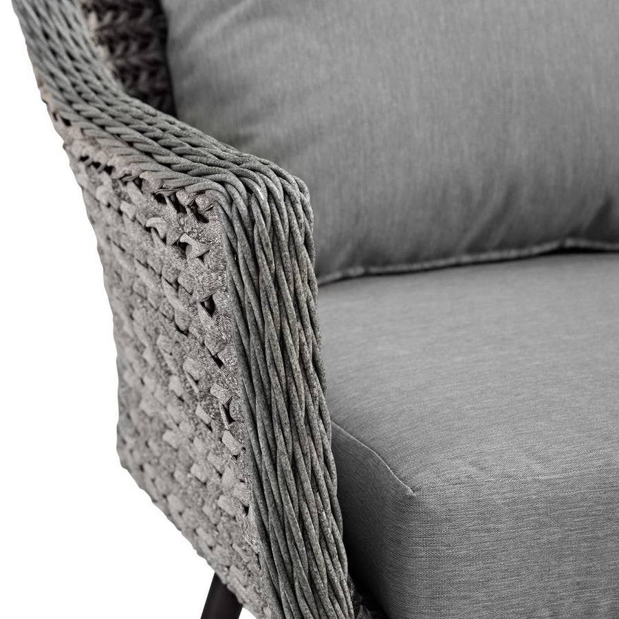 Bodhi Outdoor Patio Wicker Rattan Armchair in Gray Gray